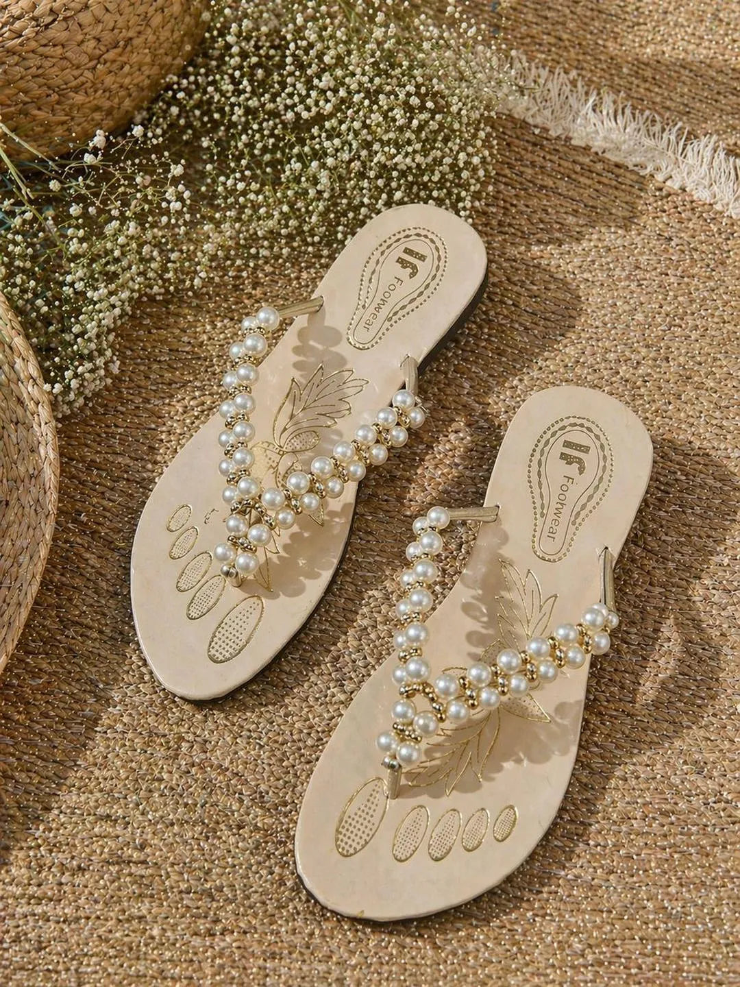 Pearl Flats for Women | Elegant Fashion Sandals
