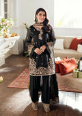 Black Embroidered Farshi Shalwar 3 Pcs Set